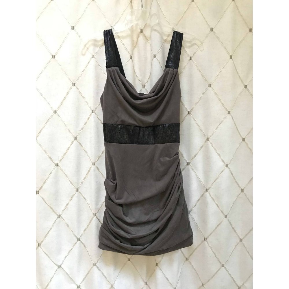 Gray Brown Black Mini Cocktail Dress Size Small